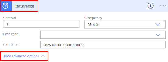 Näyttökuva lisäasetusten näyttämisen ja piilottamisen vaihtoehdoista.