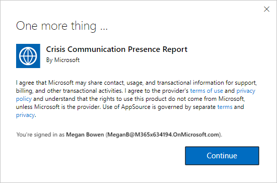 Crisis Communication Presence Report app, One more thing