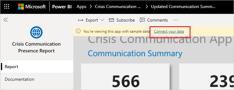 Crisis Communication Presence Report app connect your data link
