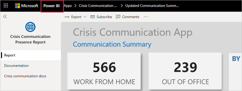 Power BI breadcrumb