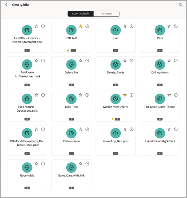 Screenshot shows an iPad screen with My Workspace with DASHBOARDS selected.