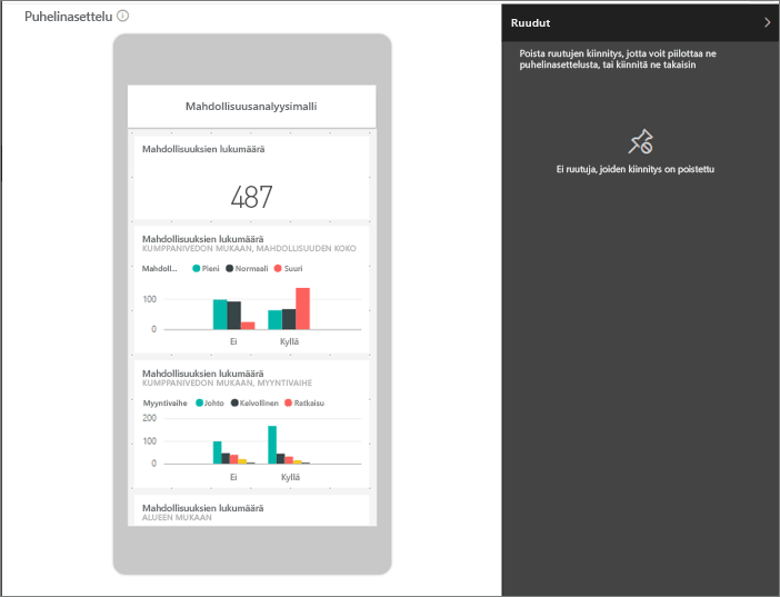 Screenshot of an example Edit mobile layout.