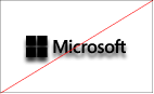 Näyttökuva luvattoman Microsoft-logotyylin esimerkistä.