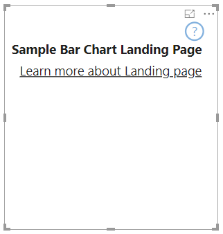 Screenshot of a Power BI visual's example landing page.