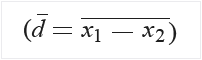 AML_ttest-meanofdifferences formula for mean of differences
