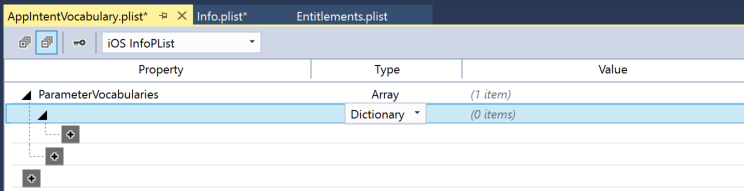 Set the Type to Dictionary