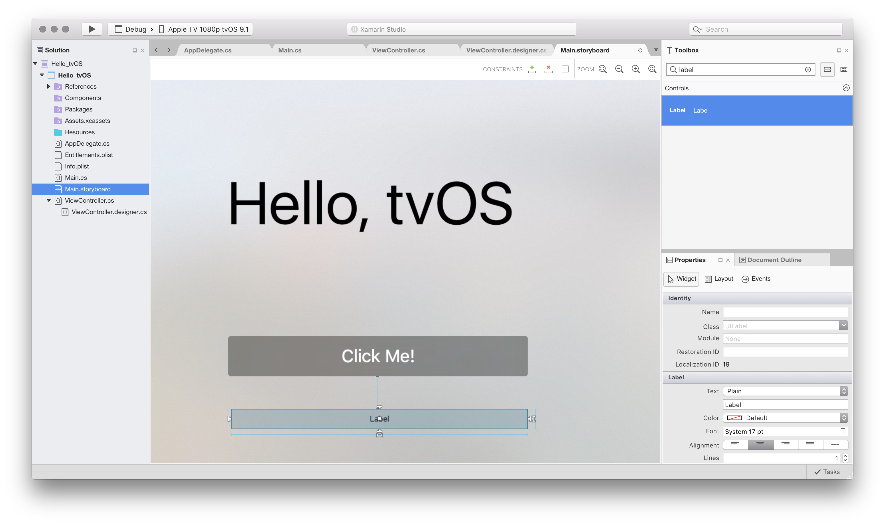 Pin the label into location and size