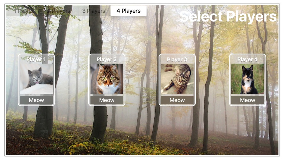 When the app is run, the four elements will equally be distributed in our Stack View