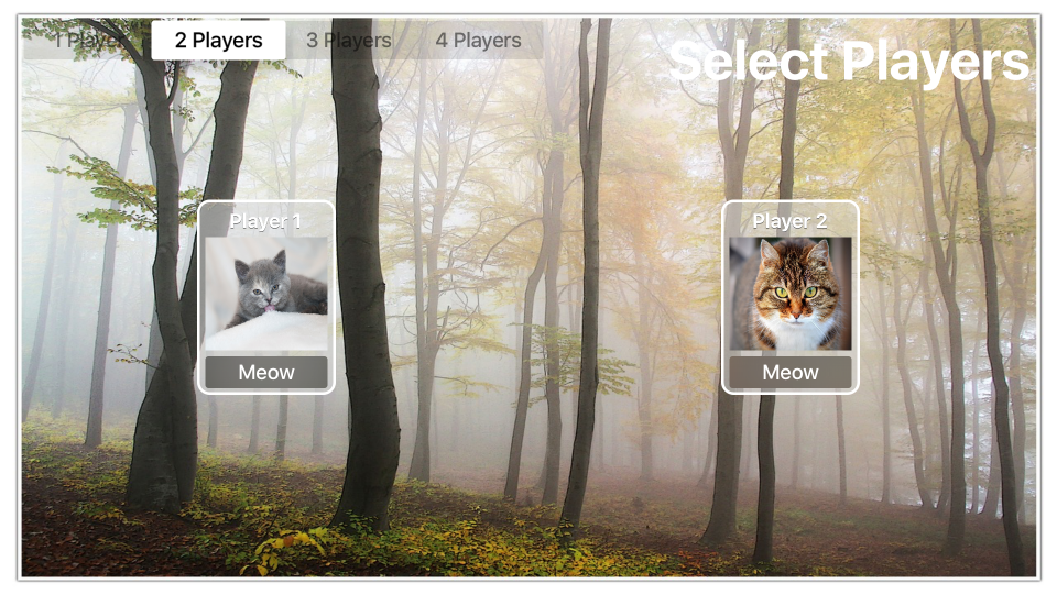 If the number of players is decreased, the unused views are hidden and the Stack View adjust the layout to fit