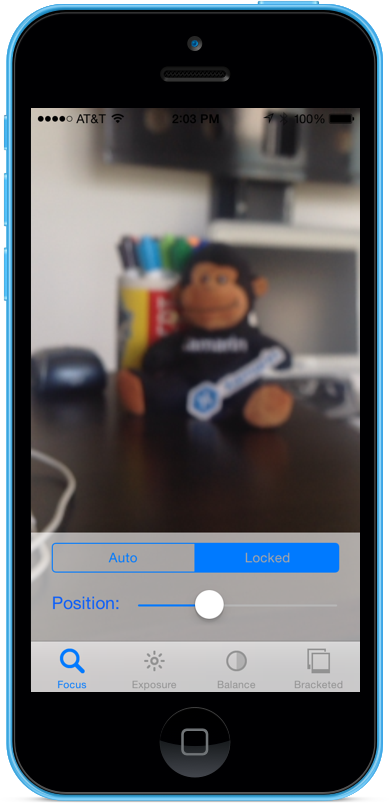 Manually adjusting the lens position