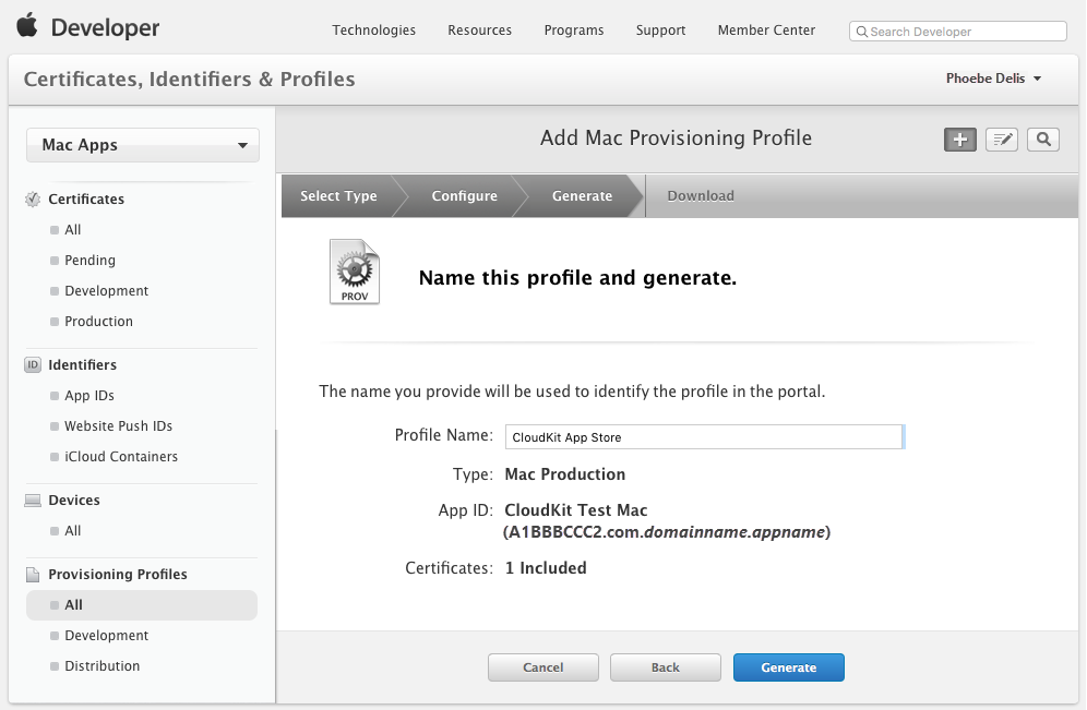 Generating the profile
