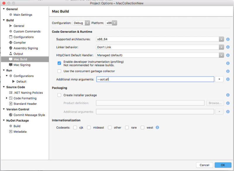 Adding AOT to additional mmp arguments Adding AOT to additional mmp arguments