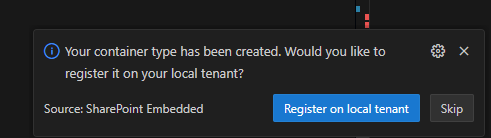 local tenant registration popup