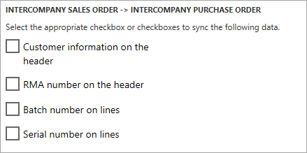 Screenshot of the checkboxes to choose which data to synch.