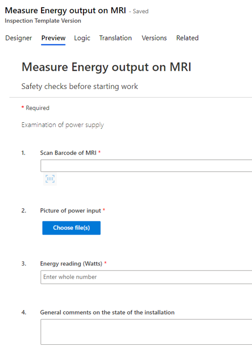 Screenshot showing an inspection preview.