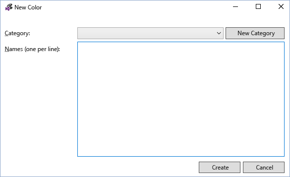 VSIX Color Editor New Color VSIX Color Editor New Color