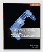 front cover of developing drivers with windows driver foundation book.