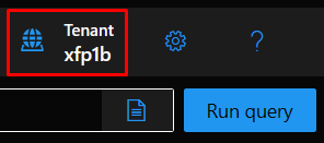Screenshot of Tenant name.