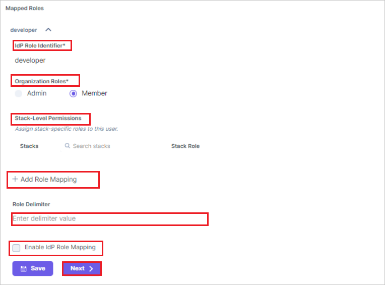 Roles Mapping Screenshot shows how to add the mapping details.