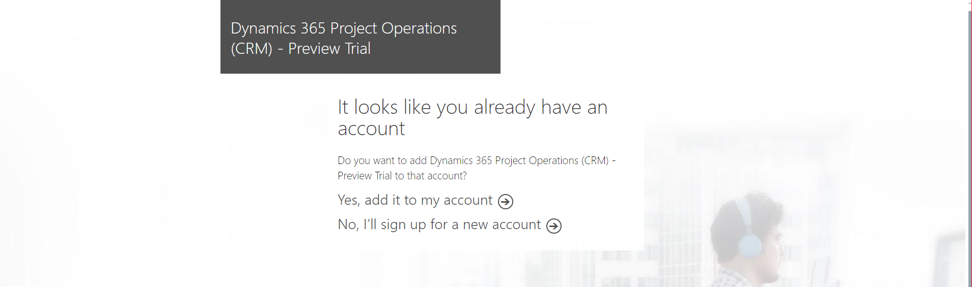 Screenshot of the redeem offer page.