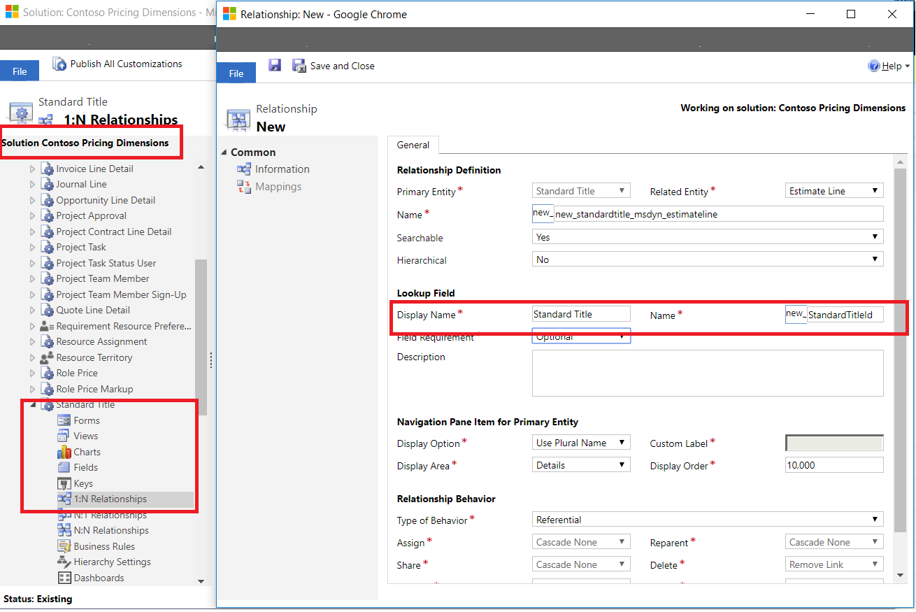 Adding Standard Title as a reference field to Estimate Line.