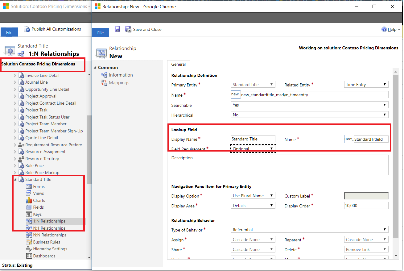 Adding Standard Title as a reference field to Time Entry.