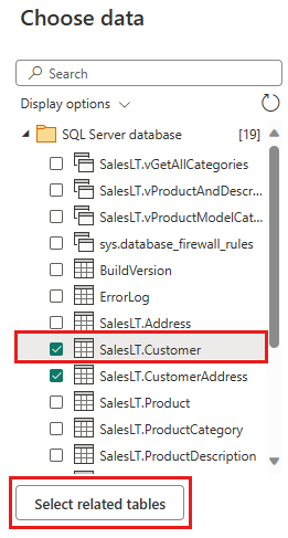 Screenshot of selecting data to transform.