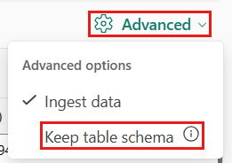 Screenshot of advanced options.