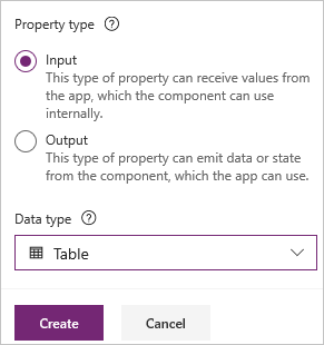 Data type of the property Data type of the property.