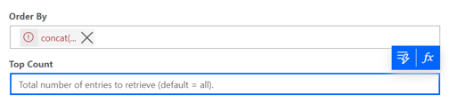 Expression with an error Screenshot of an expression with an error.