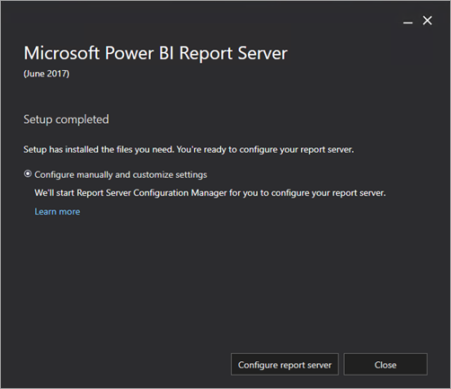 Screenshot of Upgrade config.