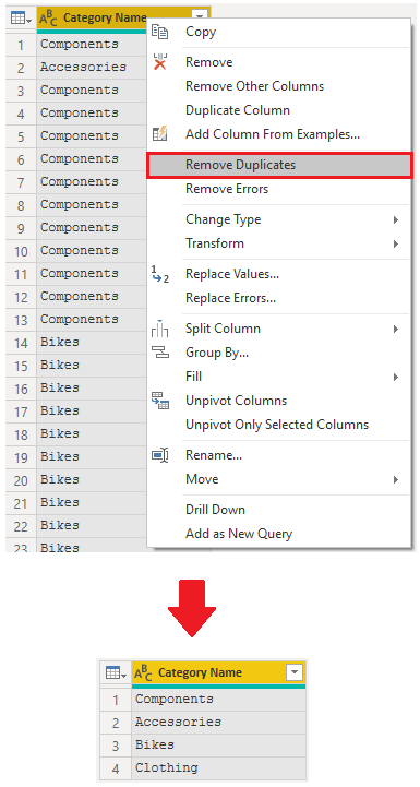 Remove duplicates feature