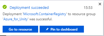 Screenshot that shows where to select Go to resource.