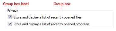 screen shot of group box containing check boxes