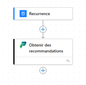 Affiche le connecteur dans un workflow Power Automate.