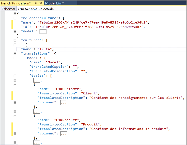 ssas-tabular-translate-json Capture d’écran du json de traduction.