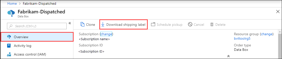 Download shipping label
