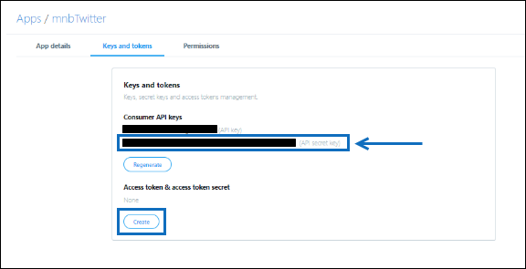 Copiez et enregistrez dans la clé secrète API.