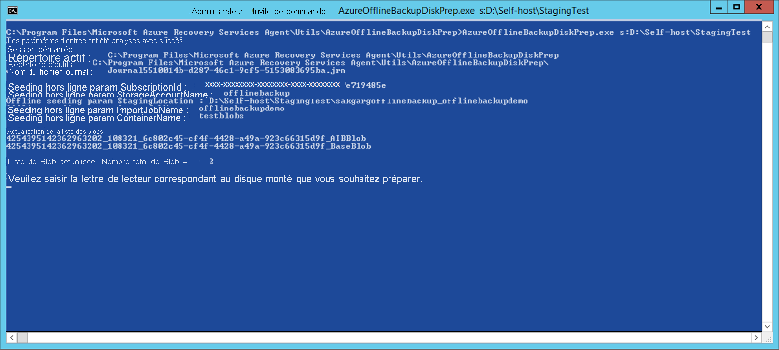 Capture d’écran montrant l’ajout de l’entrée d’outil de préparation de disque Azure.