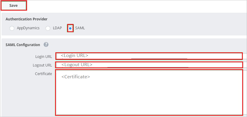 Configuration SAML