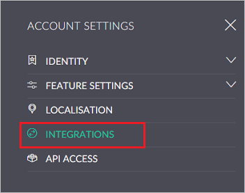 Capture d’écran montrant la zone d’intégration de l’application.