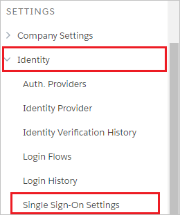Configurer des paramètres de Sign-On uniques