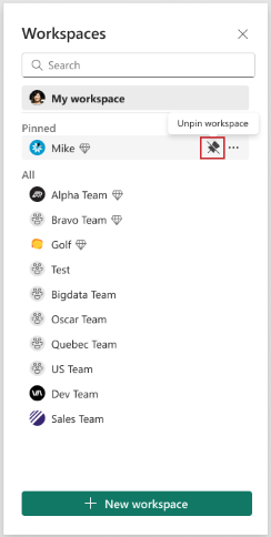 Capture d’écran de l’espace de travail dissocier.