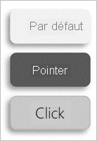 Capture d’écran montrant les images de remplissage du bouton Drillthrough.
