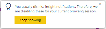 Capture d’écran montrant la notification lorsque les toasts sont ignorés.