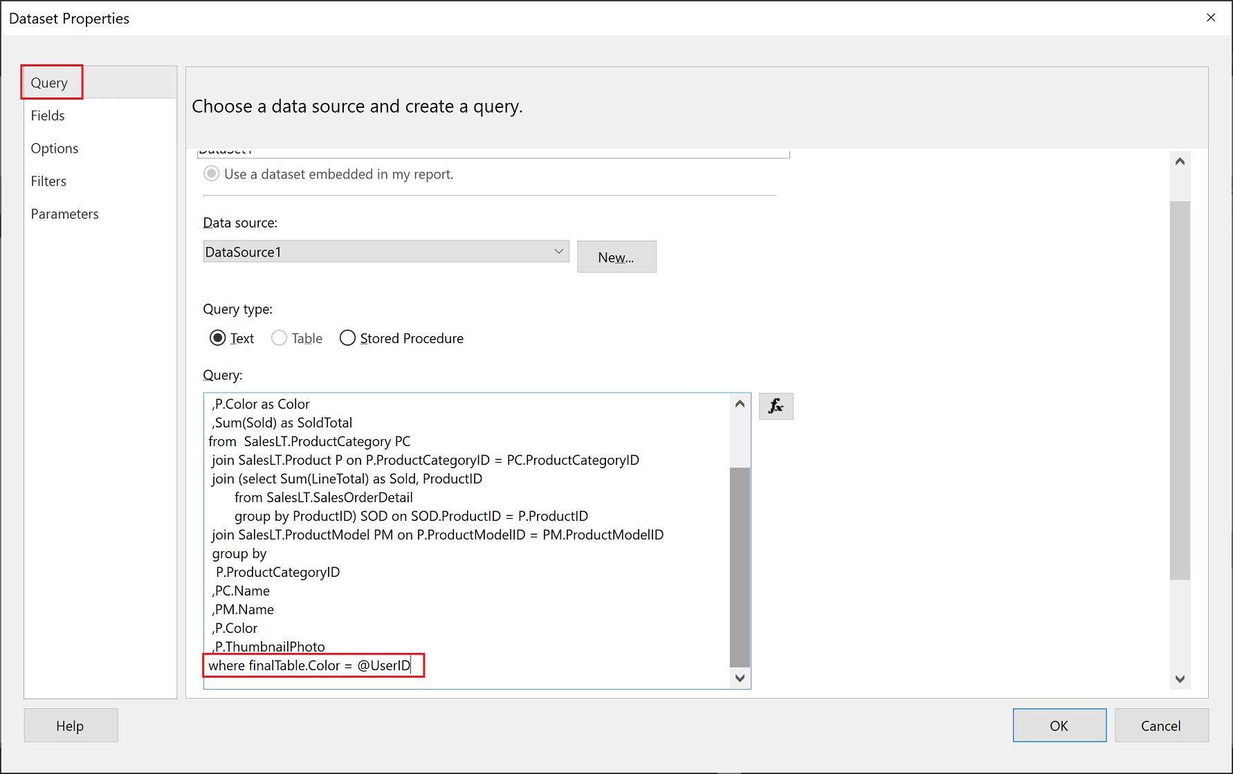 Modification de requêtes du Générateur de rapports Power&nbsp;BI