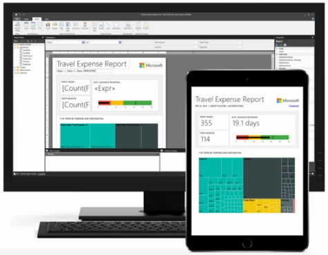 Capture d’écran des rapports paginés dans Power BI Report Server.