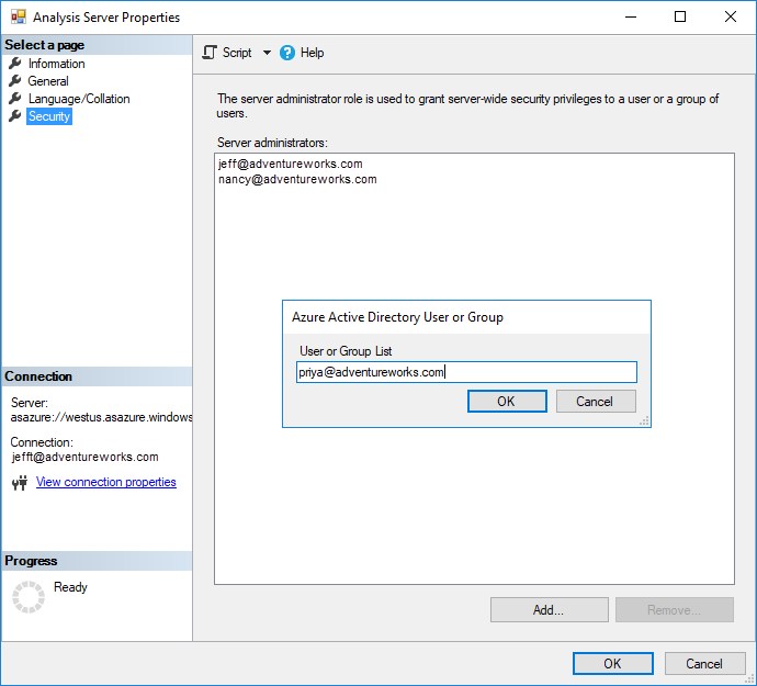 Ajouter des administrateurs de serveur dans SSMS