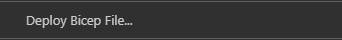 Capture d’écran des commandes Bicep de Visual Studio Code dans le menu contextuel pour les modèles ARM JSON.