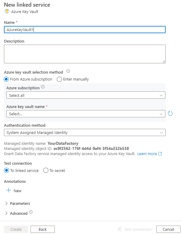 Configure Azure Key Vault